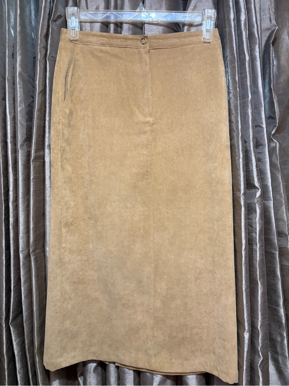 VTG Southern Lady Camel‎ Maxi Corduroy Skirt #1975